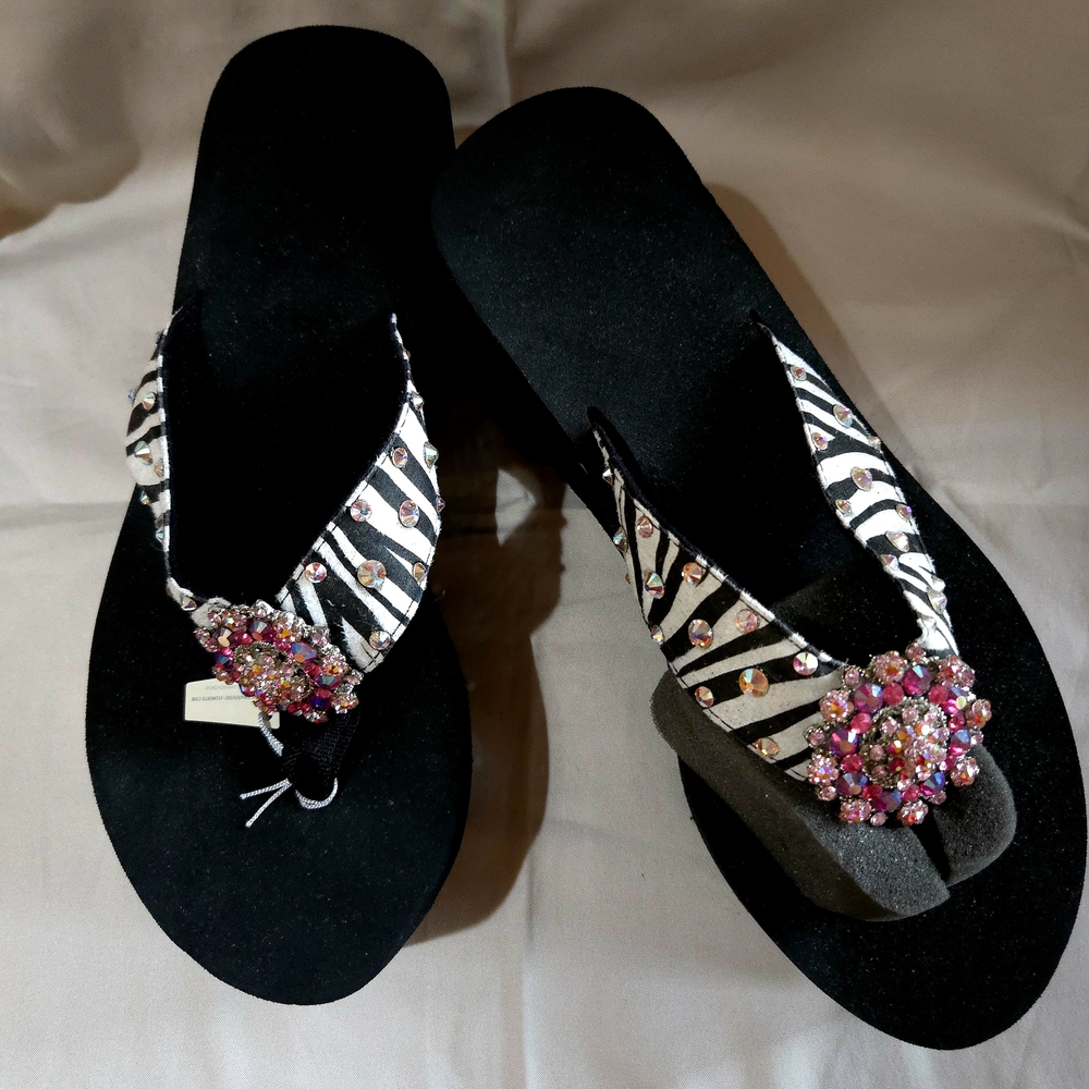 Swarovski Elements platform sandals